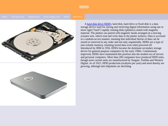 HDD screenshot