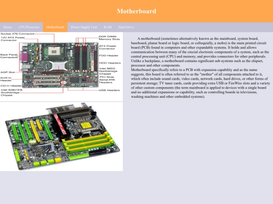 Motherboard screenshot