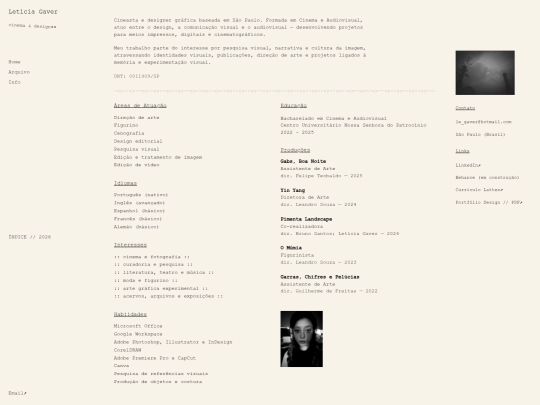 info screenshot