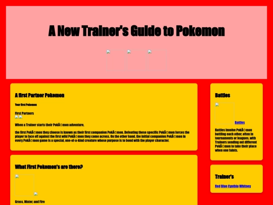 A NEW TRAINER'S GUIDE TO POKEMON screenshot