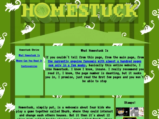 Shrines/Homestuck screenshot