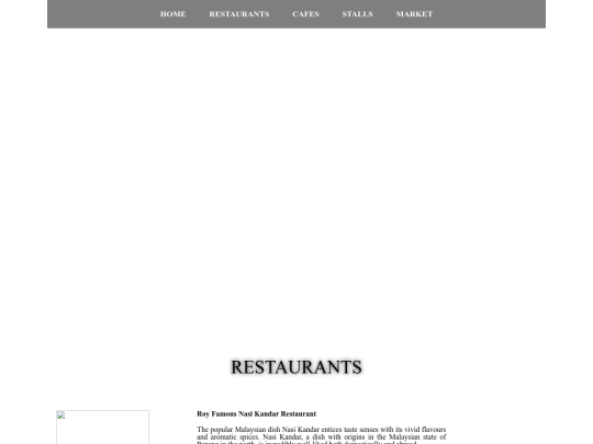 locality website/eatery screenshot