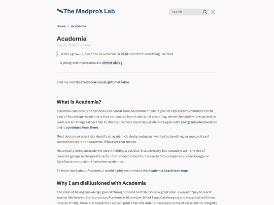 Academia screenshot