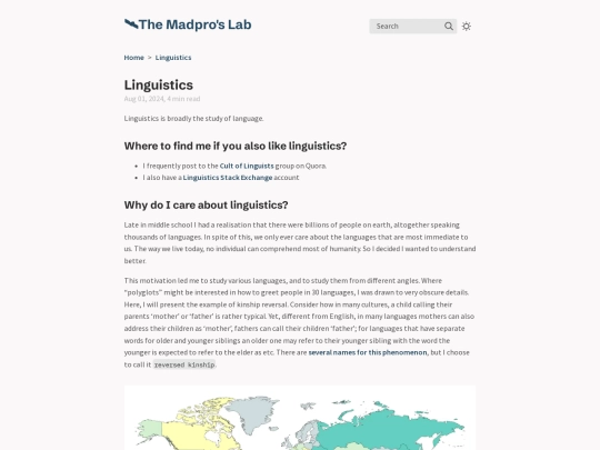 Linguistics screenshot
