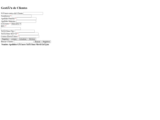 modules/moduloClientes/view_Clientes screenshot