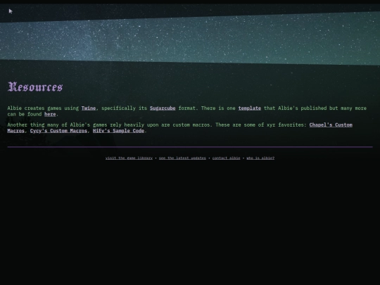 resources screenshot
