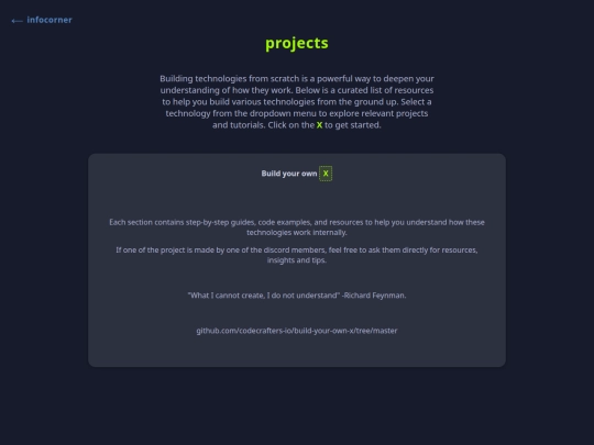 projects screenshot