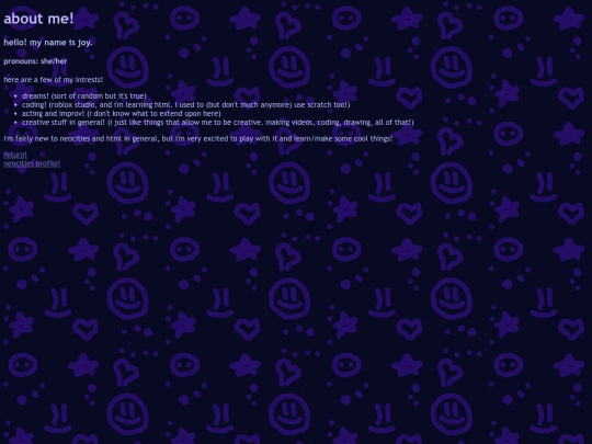 about-me screenshot