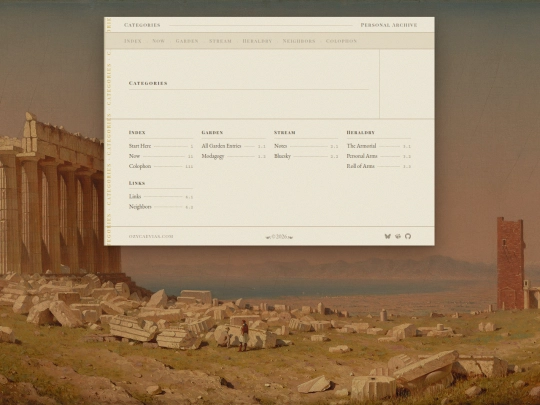 categories screenshot