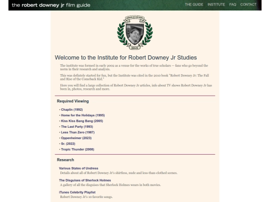 institute screenshot