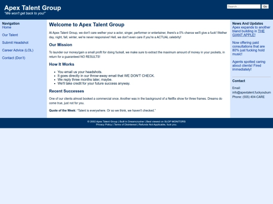 Agency screenshot