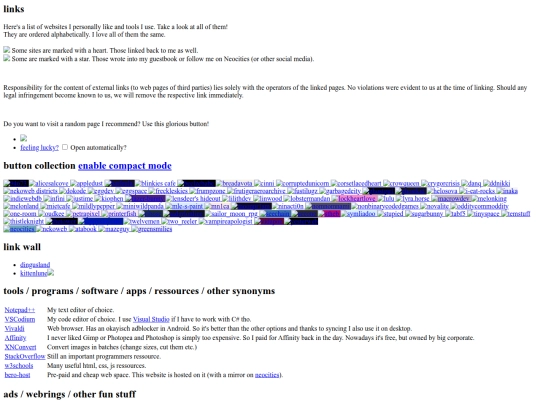 html/links screenshot