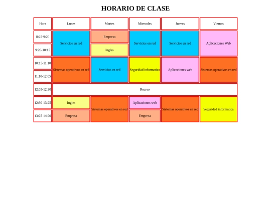 Horario/Horario screenshot
