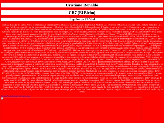 Proyecto deporte/Cristiano Ronaldo screenshot