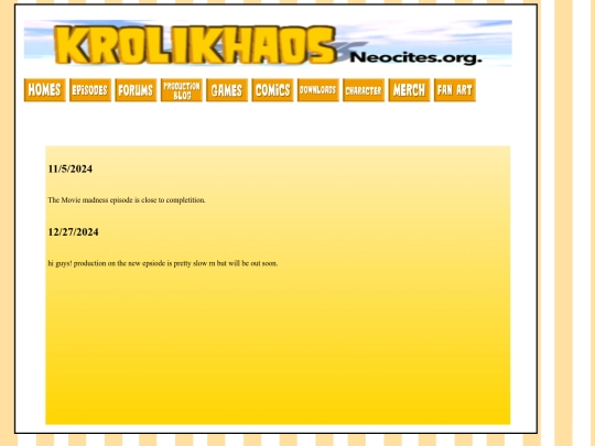 Blog screenshot