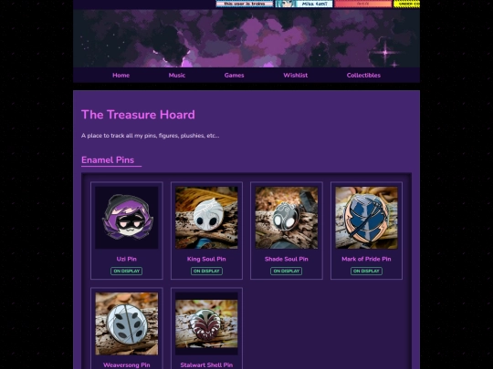 Collectibles screenshot