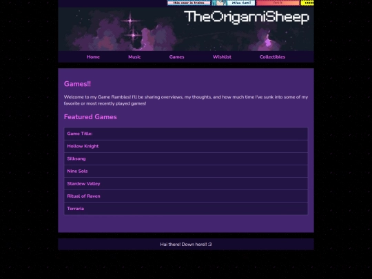 Games screenshot