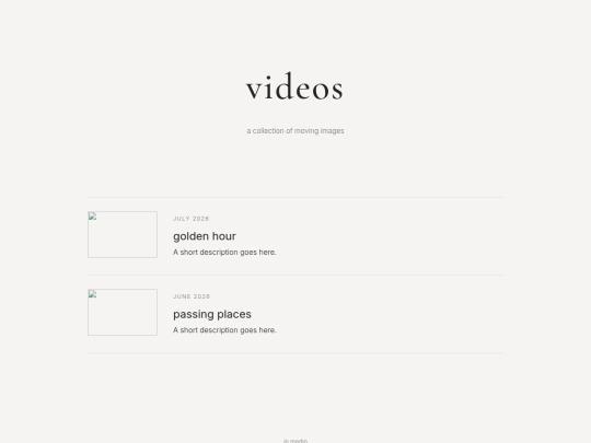 videos screenshot