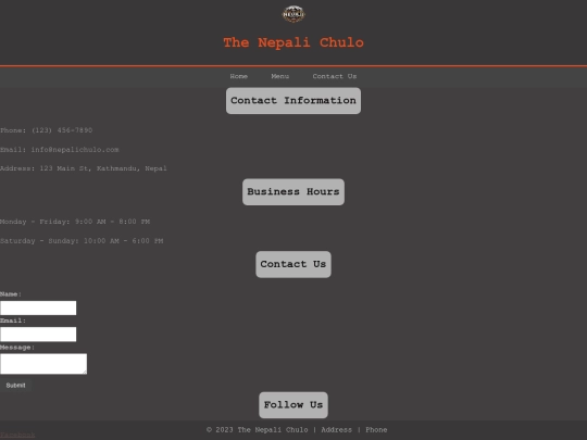 contactpage screenshot