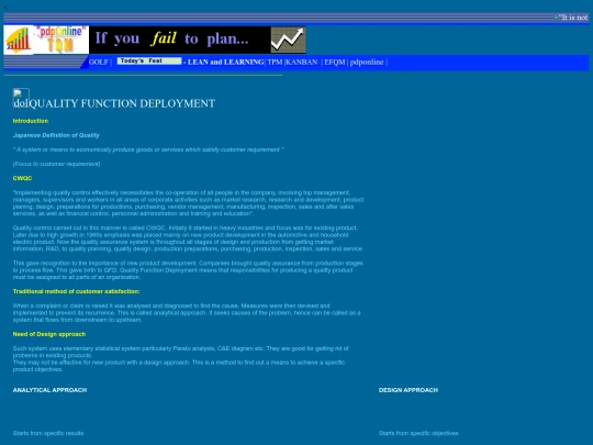 QFD screenshot