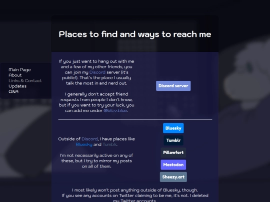 links screenshot