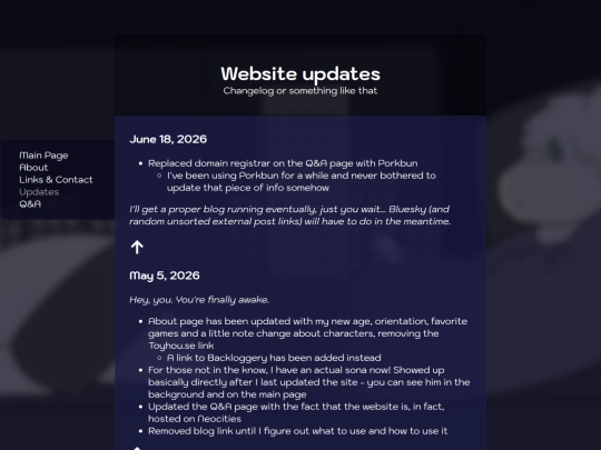 updates screenshot