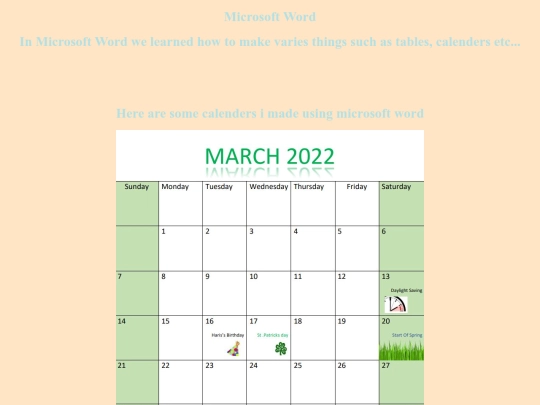 word section screenshot