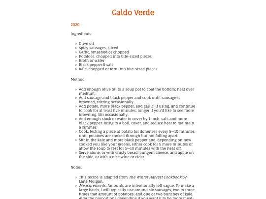 recipes/CaldoVerde screenshot