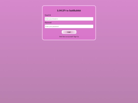 login screenshot