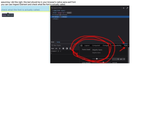 sansserif screenshot