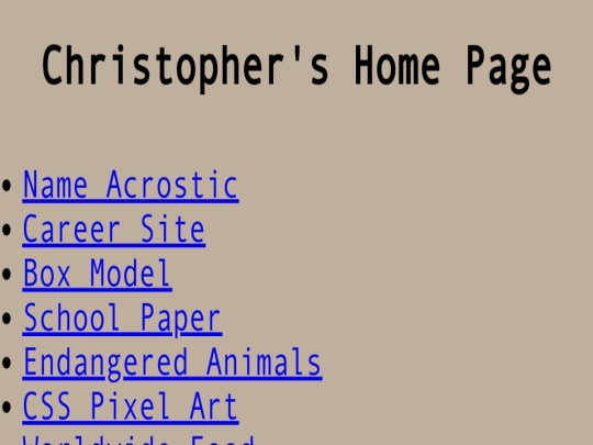 index screenshot