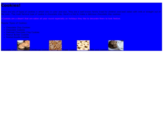 Cookies screenshot