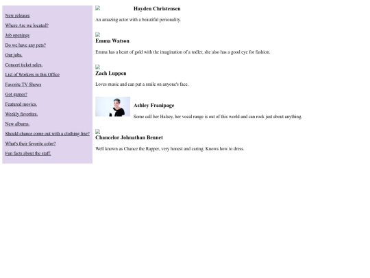 staffpage screenshot