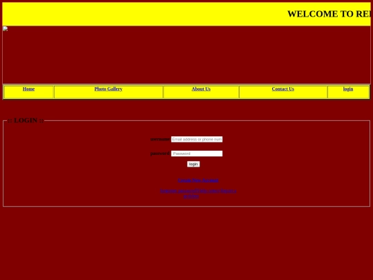 login screenshot