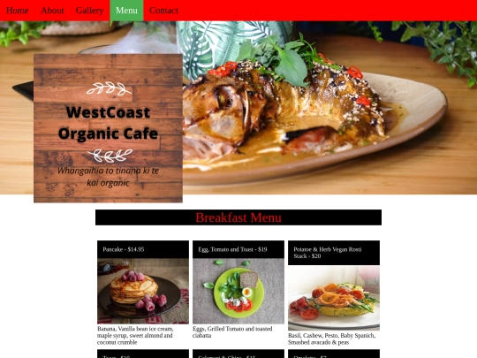 menu screenshot