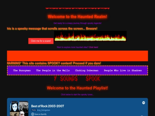 spocky/spookysite screenshot