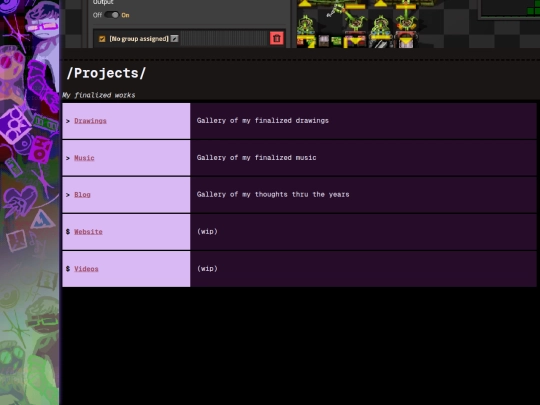 projects screenshot