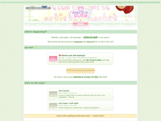 events screenshot