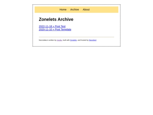 archive screenshot