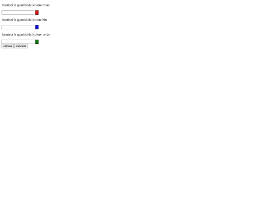 esercizi/eserciziodeicolori screenshot