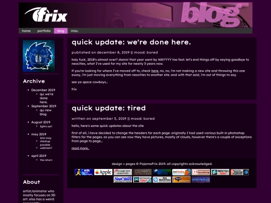 blog screenshot