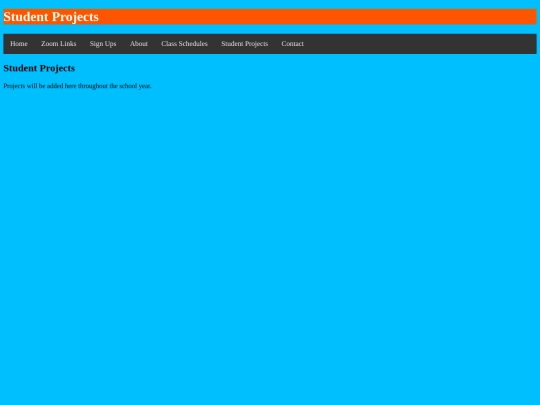 StudentProjects screenshot