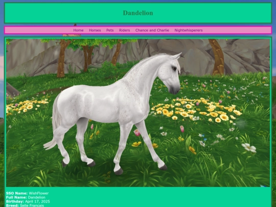 horses/dandelion screenshot