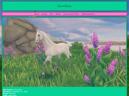 horses/snowflake screenshot