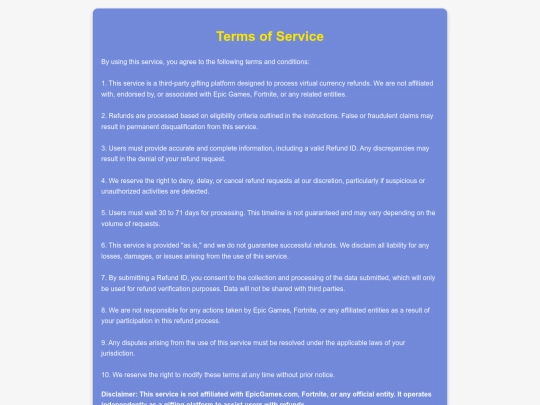 Termsofservice screenshot