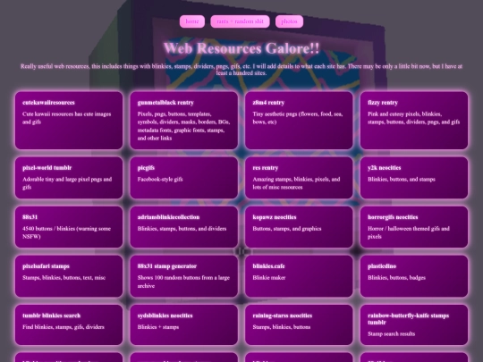 resources screenshot
