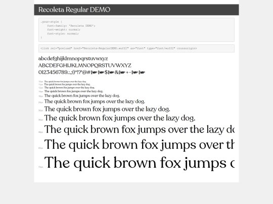fonts/text/demo screenshot