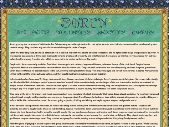 soren-backstory screenshot