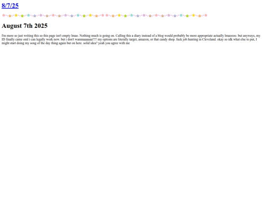 webbedsite/diary screenshot