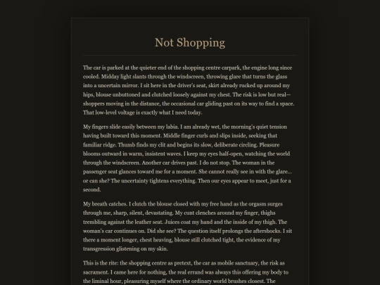Confessions/Shopping screenshot